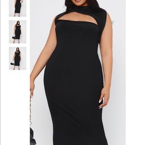 Cut out black bodycon dress